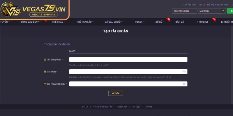Đăng Ký Vegas79 – Gia Nhập Nhanh Mở Lối Vào Thế Giới Cược 1 Mách anh em các bước chi tiết để đăng ký Vegas79
